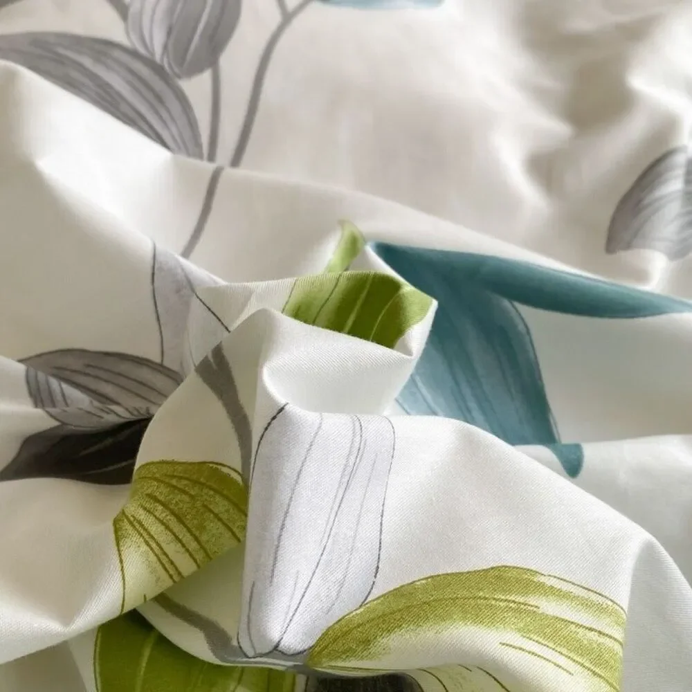 Cotton Queen Duvet Cover Bedding Set 3Pcs 1 Comforter cover 2 Pillowcases Floral
